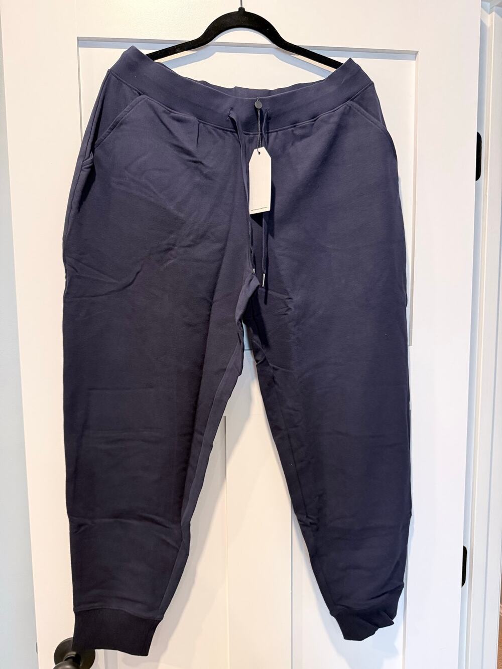 Universal Standard Heather Brushed Drawstring Joggers XS (10-12) Maritime Blue